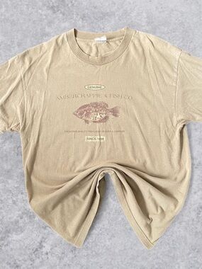 Ambercrappie & Fish Co Parody Graphic T Shirt Mens Large Vintage USA